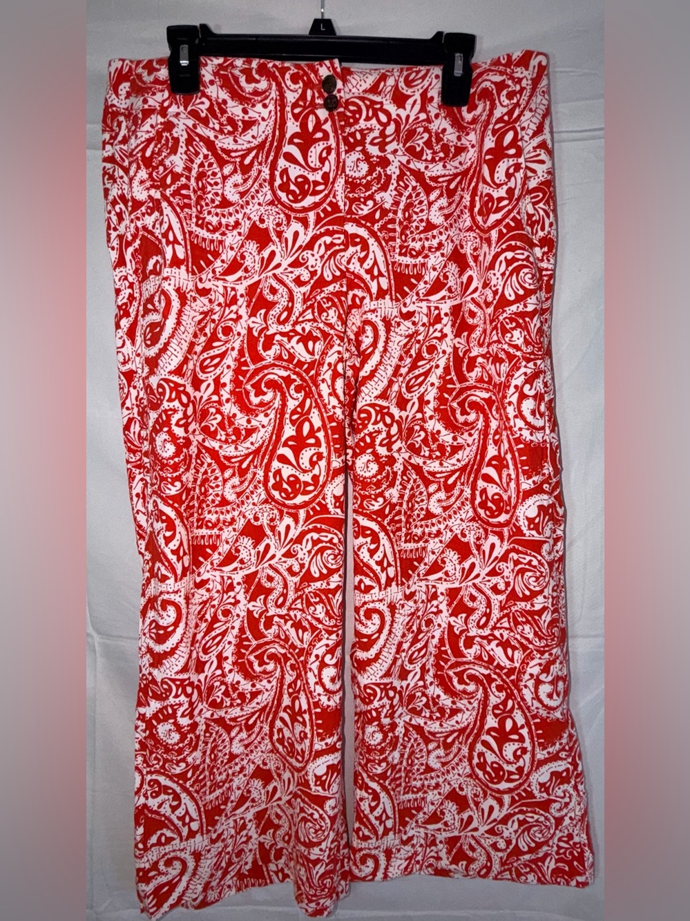 LOFT Ann Taylor paisley print wide-leg cropped pants
